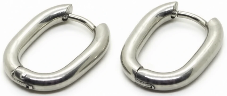 Argollas de acero quirurgico paper clip 12mm diametro interno 2.5mm grosor